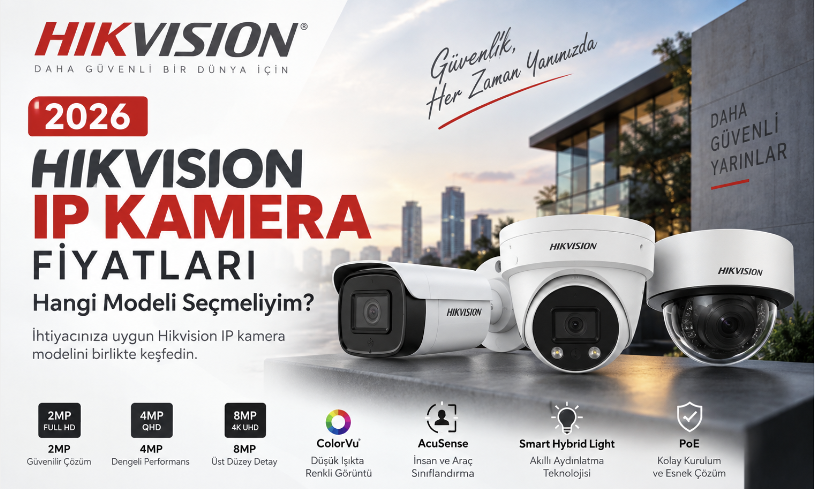 Hikvision IP Kamera Fiyatları 2026 – Hangi Modeli Seçmeliyim?