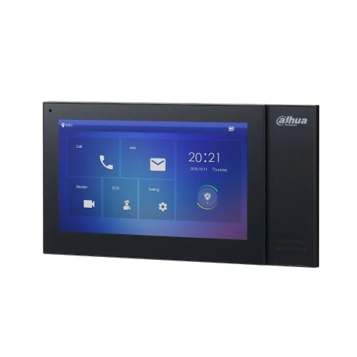 Dahua VTH2421FB-P IP Görüntülü Diafon Monitör – 7” Dokunmatik, PoE, Siyah Tasarım, Smart Intercom
