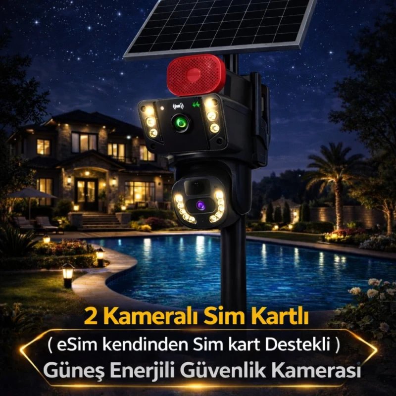 OKAM PRO 3815 6MP ÇİFT LENS GÜNEŞ ENERJİLİ SİM KART DESTEKLİ GÜVENLİK KAMERASI-2