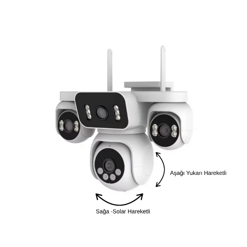 IOMA IO-WF107 Wi-Fi Güvenlik Kamerası – PTZ 355°/90°, Gece Görüş, Çift Yönlü Ses