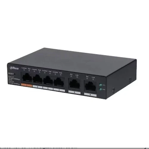 Dahua CS4006-4GT-60 4 Port Gigabit PoE Switch | 60W, 2 Uplink, Unmanaged