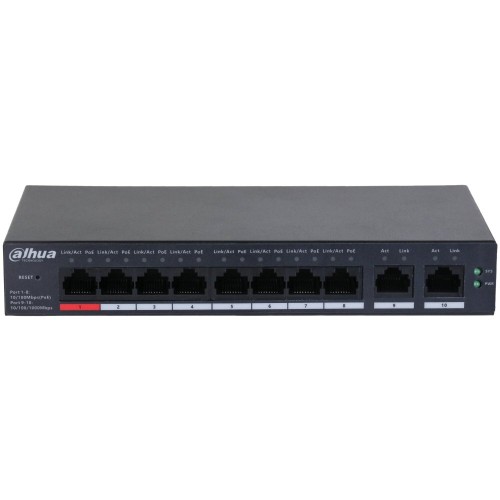DAHUA CS4010-8ET-110 8 PORT 10/100 POE 110W YONETILEBILIR SWITCH