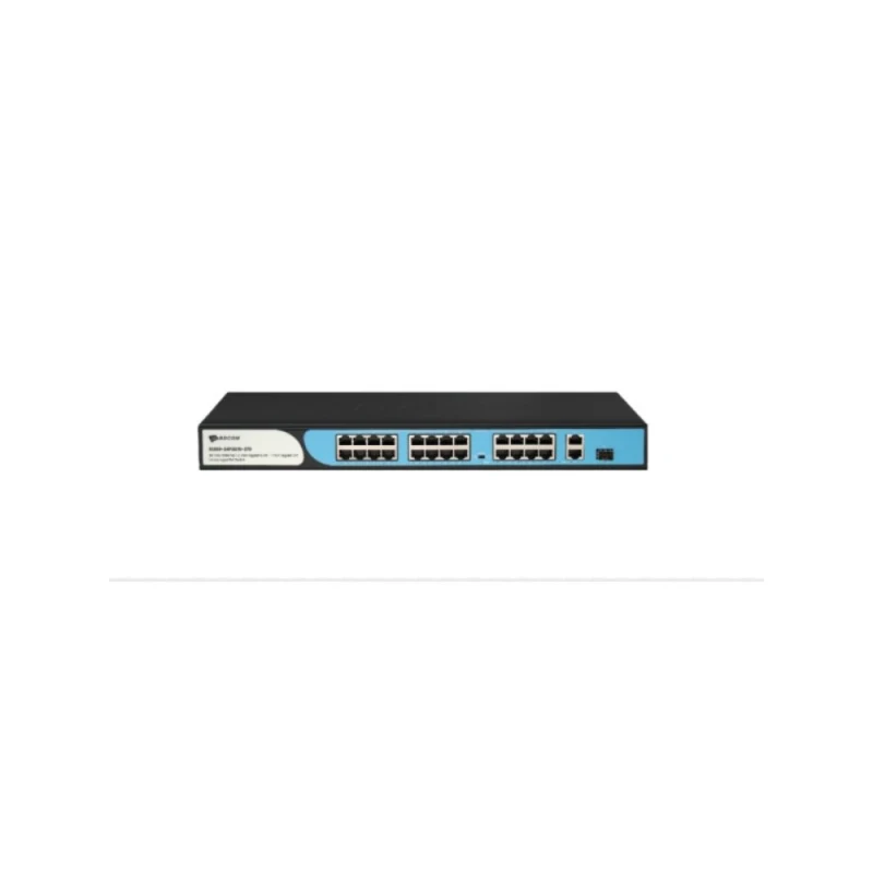 BDCOM S1200-24P2G1S 24 Port PoE+ Yönetilemez Switch (24×100 Mbps PoE + 2×Gigabit RJ45 + 1×Gigabit SFP, 280W, Rack Tipi)-1