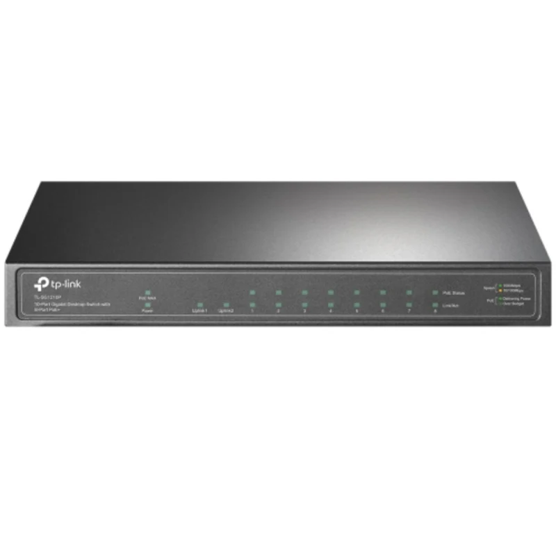 TP-Link TL-SG1210P 10 Port Gigabit PoE+ Switch (8 PoE+ Port, 1 Gigabit RJ45 Uplink, 1 Gigabit SFP, 63W)-1