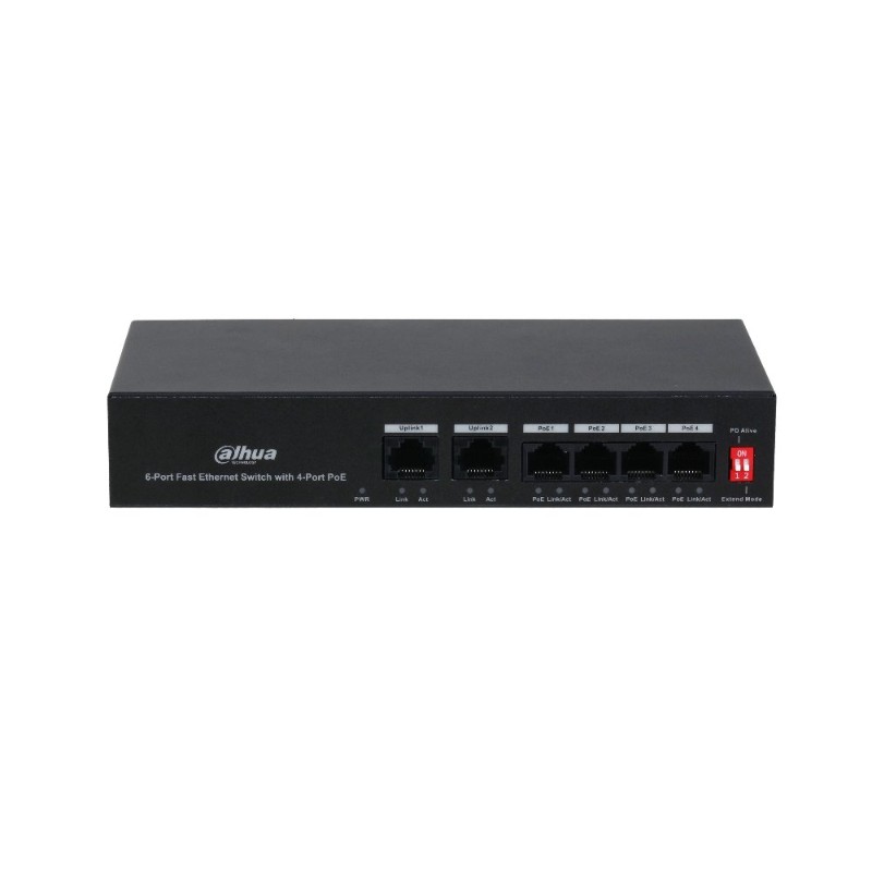 DAHUA PFS3006-4ET-36 4 PORT POE 10/100 2FE UPLINK 36W YONETILEMEZ SWITCH-1