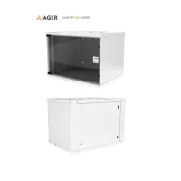 AGER 4U 19'' Soho Duvar Tipi Kabinet – Demonte, W=510mm D=400mm Network Rack Kabin