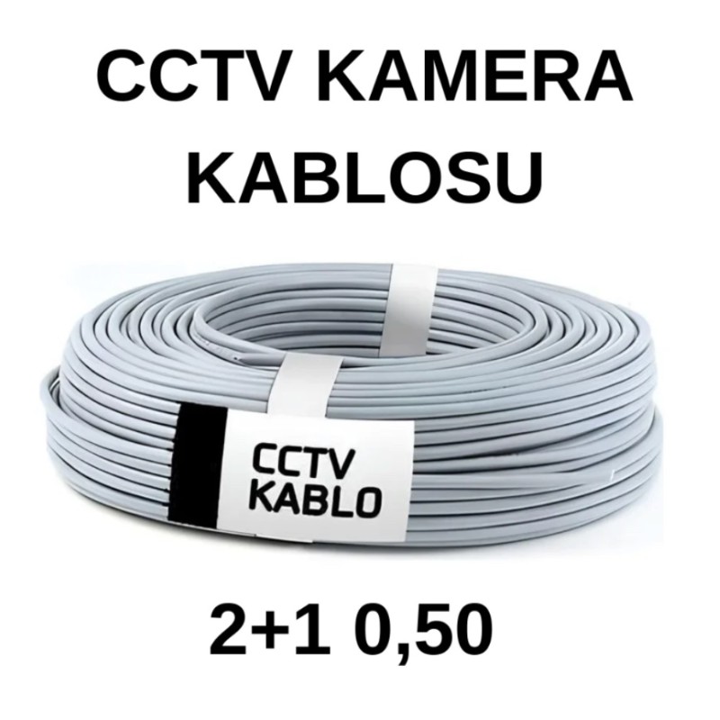 100 Metre 0,50 mm CCTV Kablo | Güvenlik Kamerası Kamera Kablosu-1