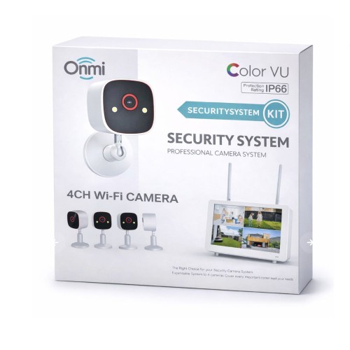 4 Kanal Nvr + 3Mp 4 Kamera Full Color Mik. + 10" Lcd Wifi Set