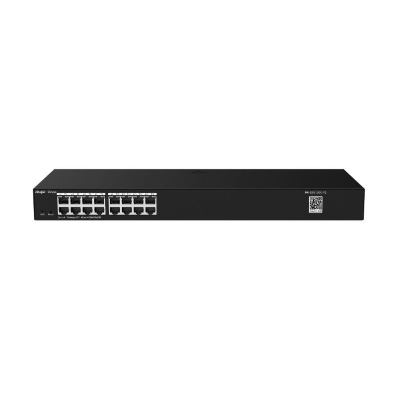 RUIJIE REYEE RG-ES216GC 16 PORT 10/100/1000 RUIJIE CLOUD YONETILEBİLİR RACK MOUNT SWITCH METAL KASA-1