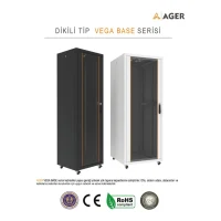AGER AG-VB42U6010XX-YY Vega Base 42U W=600mm D=1000mm 19″ Dikili Tip Rack Kabinet (Nakliye Dahildir)
