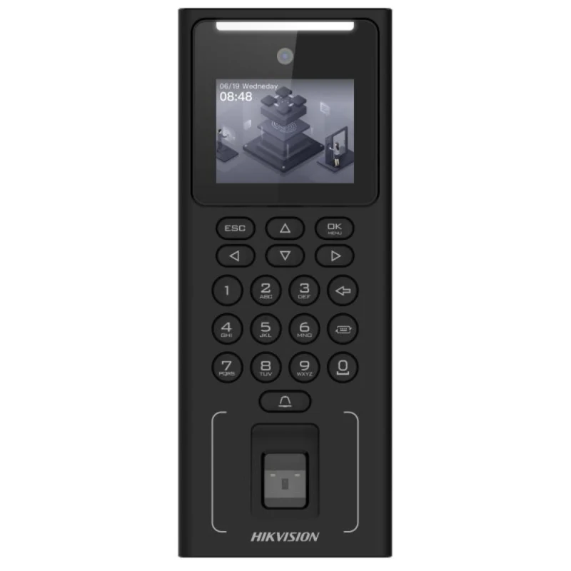 Hikvision DS-K1T321MFX Yüz Tanıma + Parmak İzi + Kart + PIN Erişim Kontrol Terminali