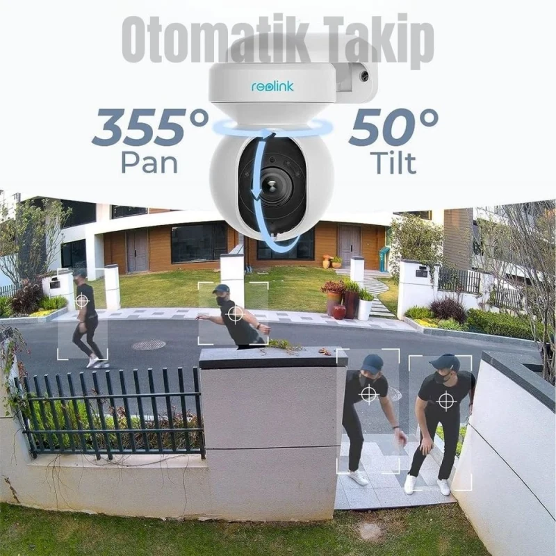Reolink E1 Outdoor Pro 4K WiFi PTZ Kamera – 8MP, Pan/Tilt, Akıllı Algılama, Renkli Gece Görüş-4