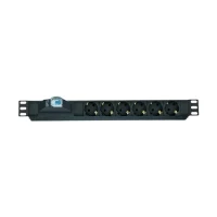 AGER AA-PRZ01U19-6A-AL 19" 1U 6'lı Sigortalı Alüminyum Kabinet Priz Grubu