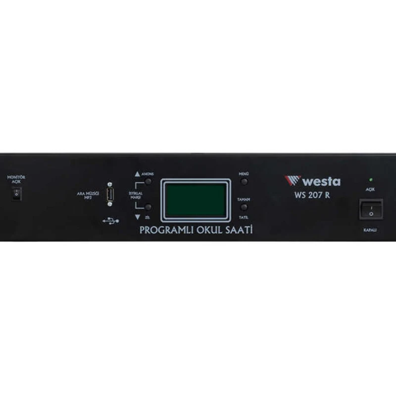 Westa WS-207R Rack Tipi Akıllı Okul ve Fabrika Zil Saati-1