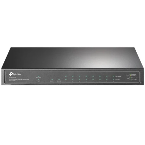 TP-Link TL-SG1210P 10 Port Gigabit PoE+ Switch (8 PoE+ Port, 1 Gigabit RJ45 Uplink, 1 Gigabit SFP, 63W)