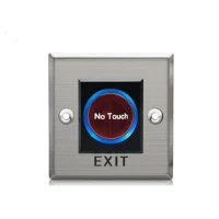 Temassız Kare Buton – NO/NC/COM, 86x86 mm, Sıva Üstü, Sensörlü Kapı Açma Butonu
