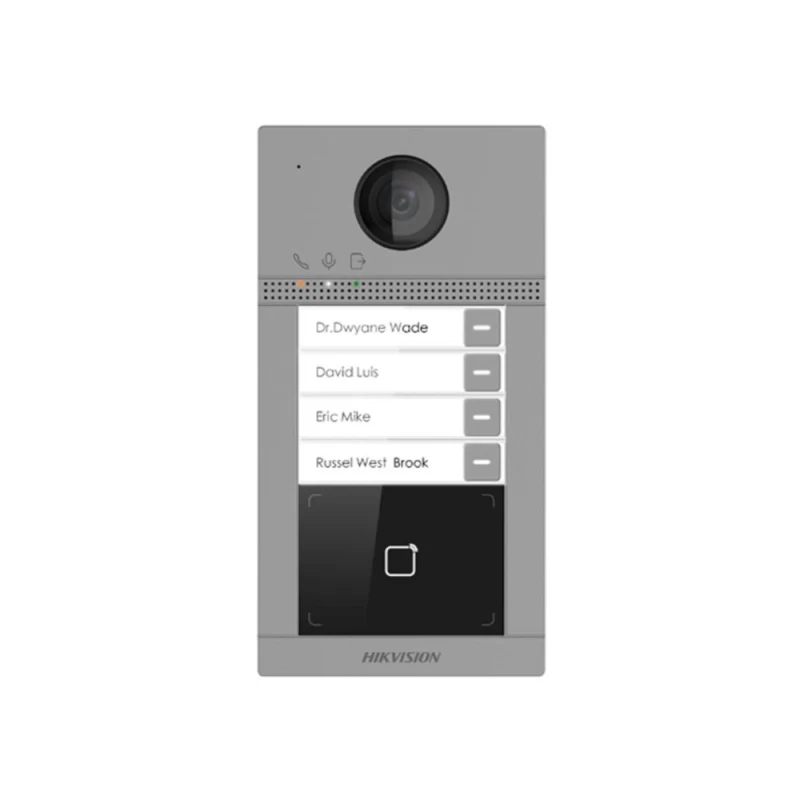 Hikvision DS-KV8413-WME1(B) 4 Butonlu IP Villa Dış Kapı Paneli – 2MP, MIFARE, Wi-Fi-1