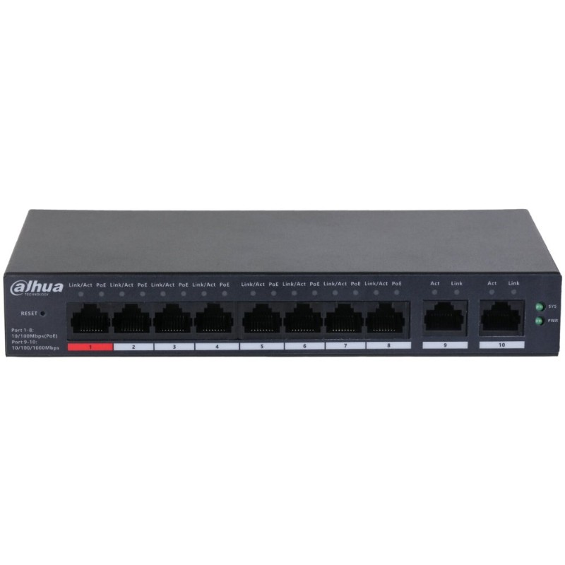 DAHUA CS4010-8ET-110 8 PORT 10/100 POE 110W YONETILEBILIR SWITCH-1