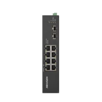 Hikvision DS-3T0510HP-E/HS 10 Port Gigabit Yönetilemez Hi-PoE Switch (8×PoE, 2×SFP, 110W PoE, 300m Extend, Endüstriyel Tip)