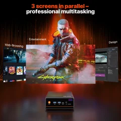 PELADN WO4 Serisi Mini PC – Ryzen 5 5600H, 16GB RAM, 512GB SSD, 2xLAN, Wi-Fi 6, Windows 11 Pro MFF-5