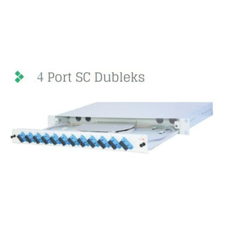 Full Set 4 Fiberli SM SC DX Duvar Tipi Fiber Optik Patch Panel-1