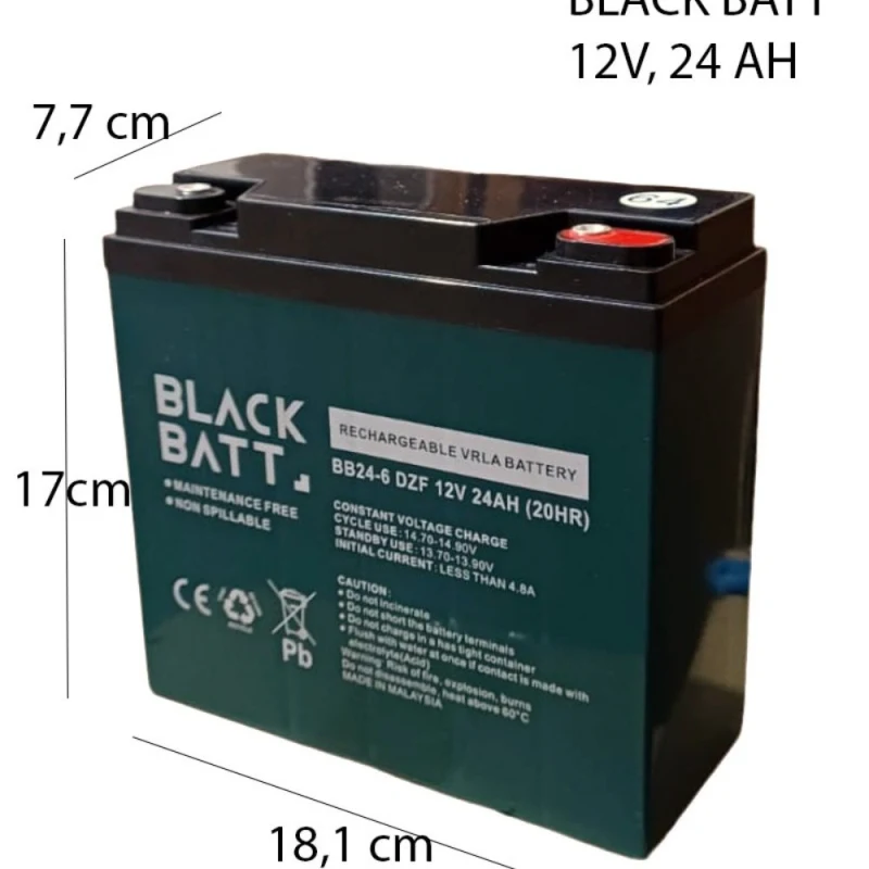 12v 24ah Jel Akü (2026) - Elektrikli Araçlar Için (ENGELLİ AKÜLÜ , MOTOSİKLET, VB)-3