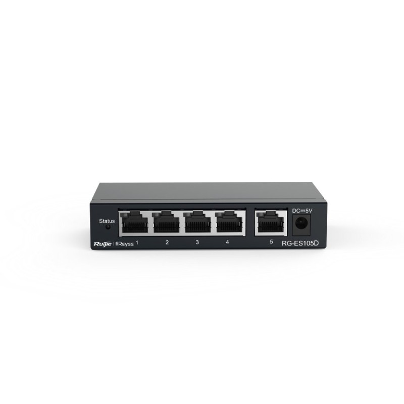 RUIJIE REYEE RG-ES105D 5 PORT 10/100 YONETILEMEZ DESKTOP SWITCH METAL KASA-2