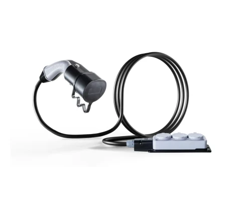 Discharge Adaptörü + 3’lü Grup Prizli Güç Kablosu – 3m, Araçtan Elektrik Çıkışı