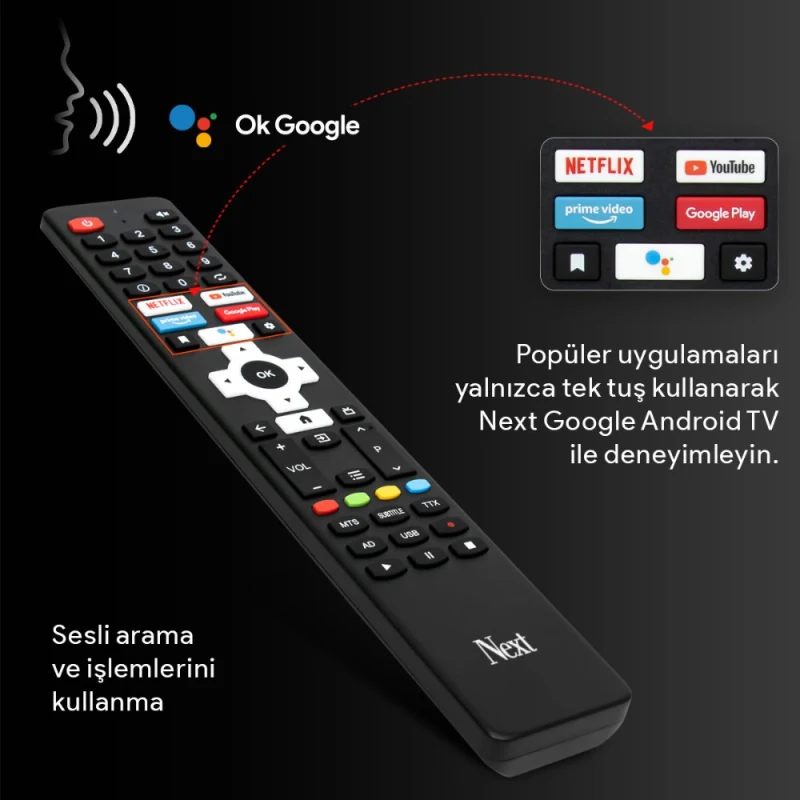 YE-32020GG4 32" 82 Ekran HD Google Android TV-8