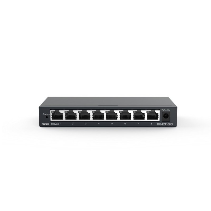RUIJIE REYEE RG-ES108D 8 PORT 10/100 YONETILEMEZ DESKTOP SWITCH METAL KASA-2