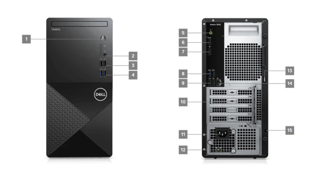 Dell Vostro 3030 MT – i7-12700, 8GB DDR5 RAM, 512GB SSD, Wi-Fi, Bluetooth, FreeDOS Masaüstü PC (210276835)-7