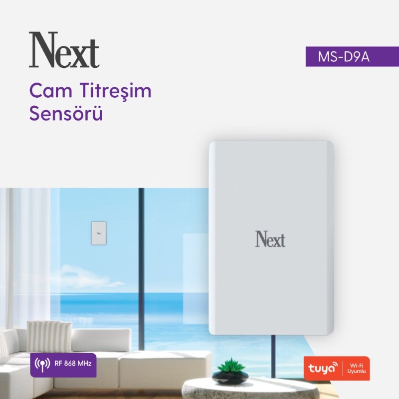 NEXT MS-D9A KABLOSUZ ALARM - CAM TITRESIM SENSORU-2