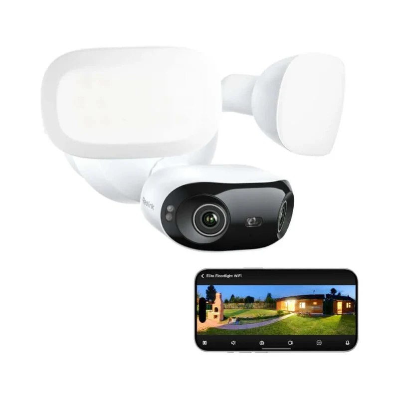 Reolink Elite Floodlight WiFi 8MP 4K IP Kamera – 180° Panoramik, Çift Lens, WiFi 6, Projektörlü Güvenlik Kamerası-1