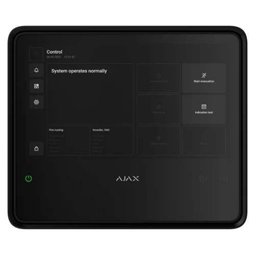  AJAX BLACK YANGIN EN54 HUB YANGIN PANELİ SİYAH