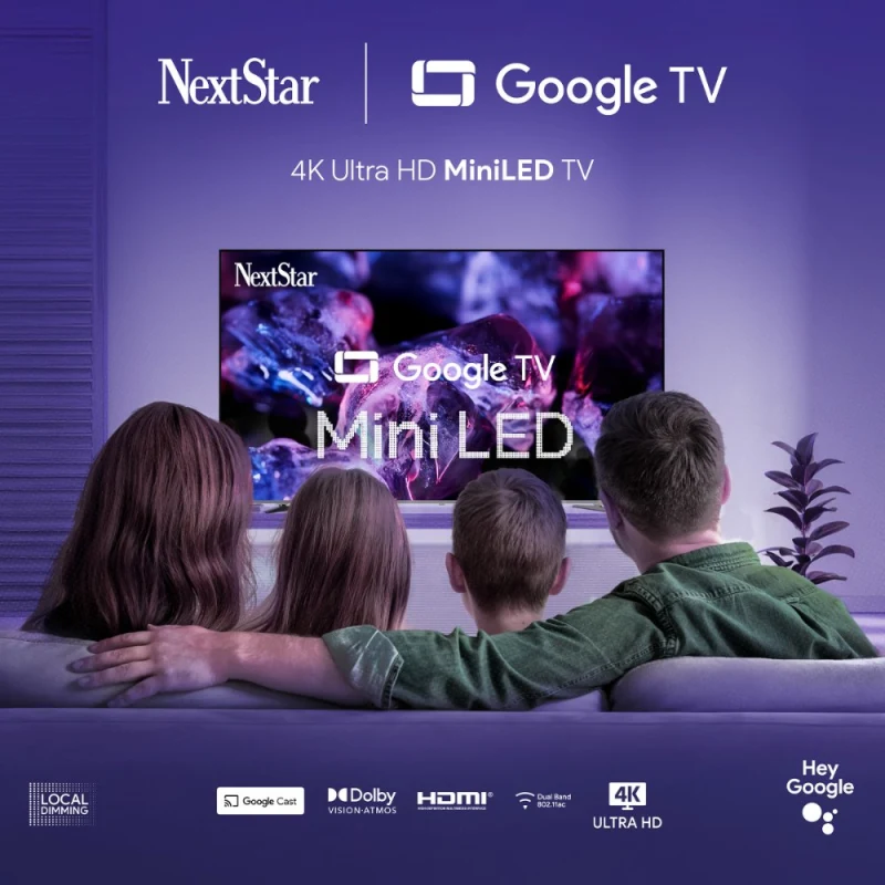 YE-55IDG11 55'' 140 Ekran Uydu Alıcılı 4K Ultra HD Google MiniLED TV-8