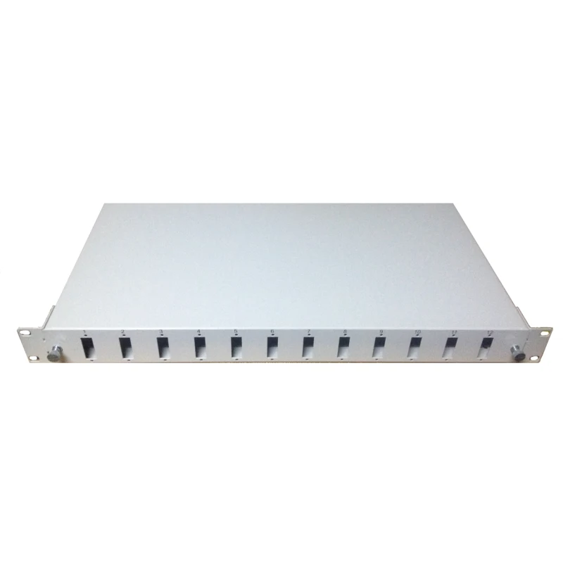 Fiber Panel 1U 24 Port Kasetli SC-DX Siyah – 19” Rack Tipi Fiber Patch Panel-1