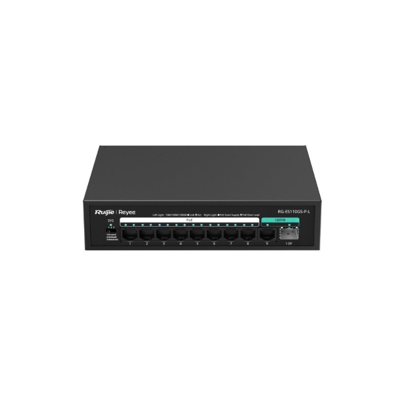 RUIJIE REYEE RG-ES110GS-P-L 8 PORT 10/100/1000 8 PORT POE 1XGE UPLINK 1 X SFP 120W YONETILEMEZ DESKTOP SWITCH-1