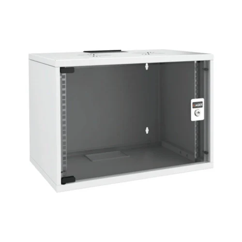 Ager AG-SH12U5440XX-Y 12U 19” Duvar Tipi Rack Kabin – 540x400 mm, Kilitli, Fan Opsiyonlu