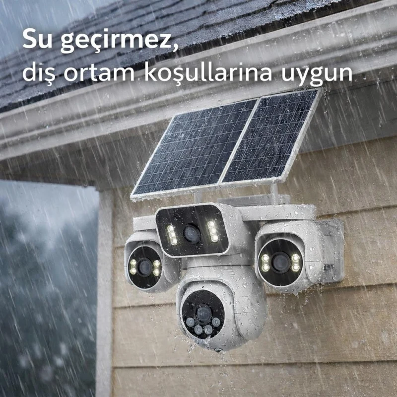 4G SİM KART DESTEKLİ 4 KAMERALI 16MP SOLAR KAMERA (TURKCELL AYLIK 8GB KOTALI, 12 AY GEÇERLİ SİM KART DAHİL)-2