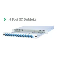 Full Set 4 Fiberli SM SC DX Duvar Tipi Fiber Optik Patch Panel