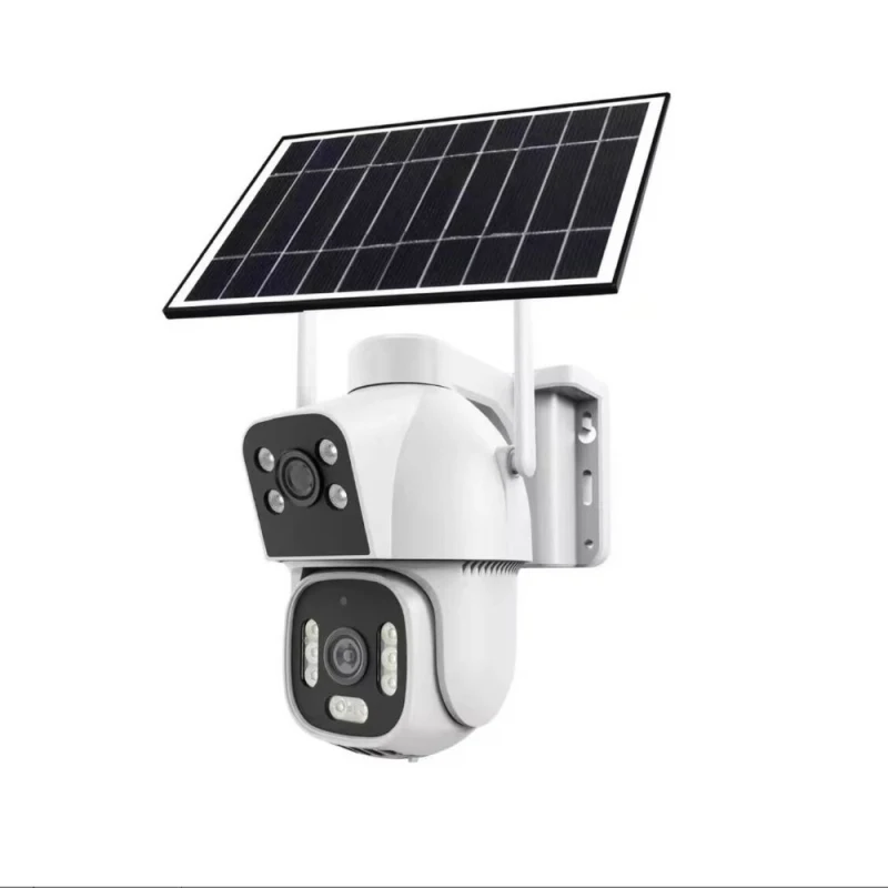 IOMA IO-779 4G eSIM Solar Güvenlik Kamerası – Çift Lens (2+2+4 MP), PTZ 355°/90°, 12000 mAh Batarya, 12W Solar Panel-1