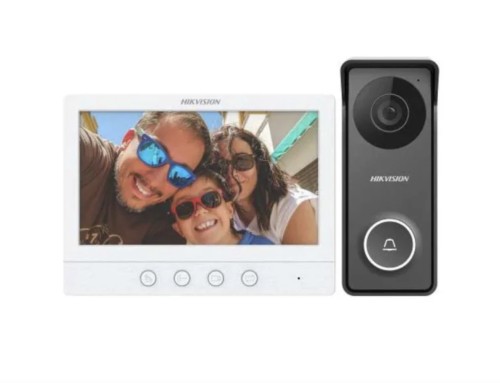 Hikvision DS-KIS213 4 Kablolu HD 7" LCD Ekran Dahili Mikrofon ve Hoparlör Interkom Kiti