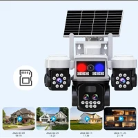 8095 9MP Wifi Solar 3 Kameralı Kablosuz Güneş Enerjili Güvenlik Kamerası 10X Optik Zoom-3