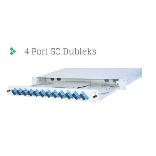 Full Set 4 Fiberli SM SC DX Duvar Tipi Fiber Optik Patch Panel