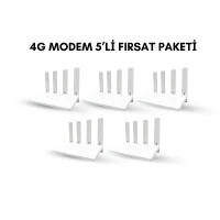 IOMA IO-SR300M-5 4G LTE Router – SIM Kart Destekli 150 Mbps WiFi Router (1×LAN) 5'li Paket