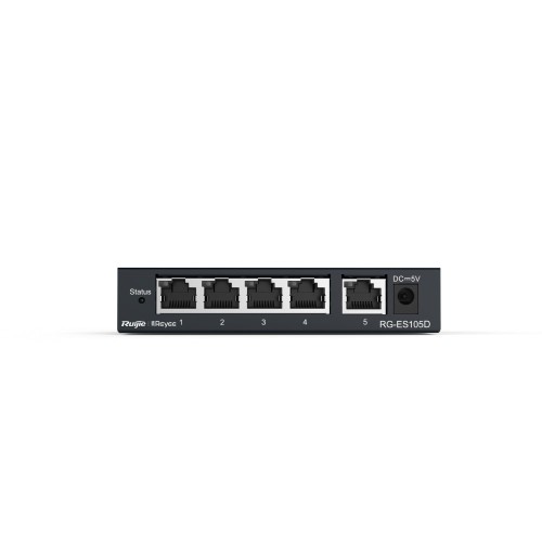 RUIJIE REYEE RG-ES105D 5 PORT 10/100 YONETILEMEZ DESKTOP SWITCH METAL KASA