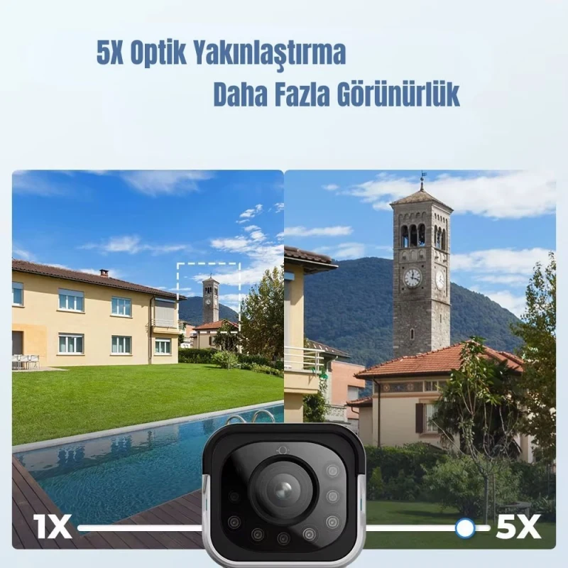 Reolink P430 8MP 4K IP Bullet Kamera – 5X Optik Zoom, Motorize Lens, Renkli Gece Görüş, PoE-4