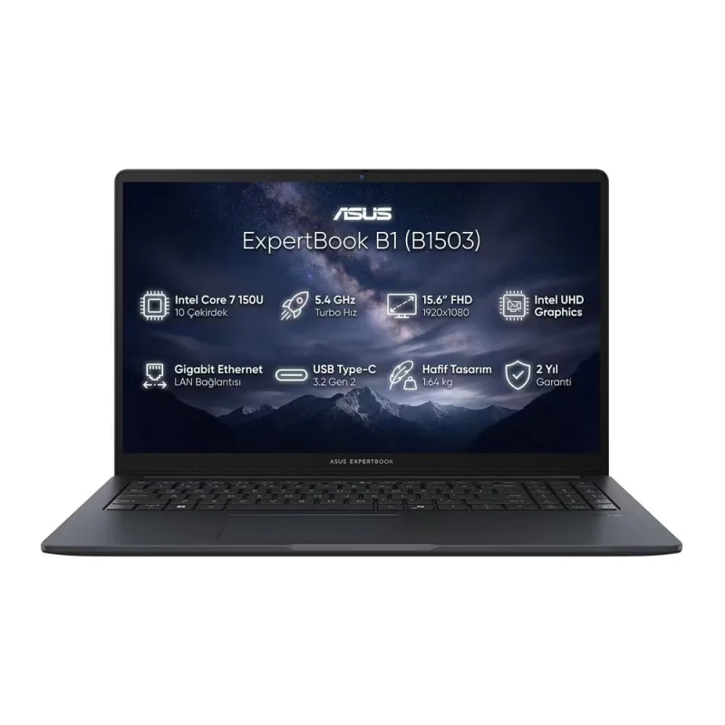 ASUS ExpertBook B1 B1503CVA-C78G512B4D Intel Core 7 150U 8GB DDR5 512GB SSD 15.6" FHD FreeDOS Notebook-1