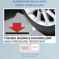 90x20 Aluminyum Balık Sırtı Kablo Kanalı - 2METRE-2