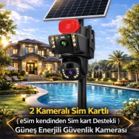 OKAM PRO 3815 6MP ÇİFT LENS GÜNEŞ ENERJİLİ SİM KART DESTEKLİ GÜVENLİK KAMERASI